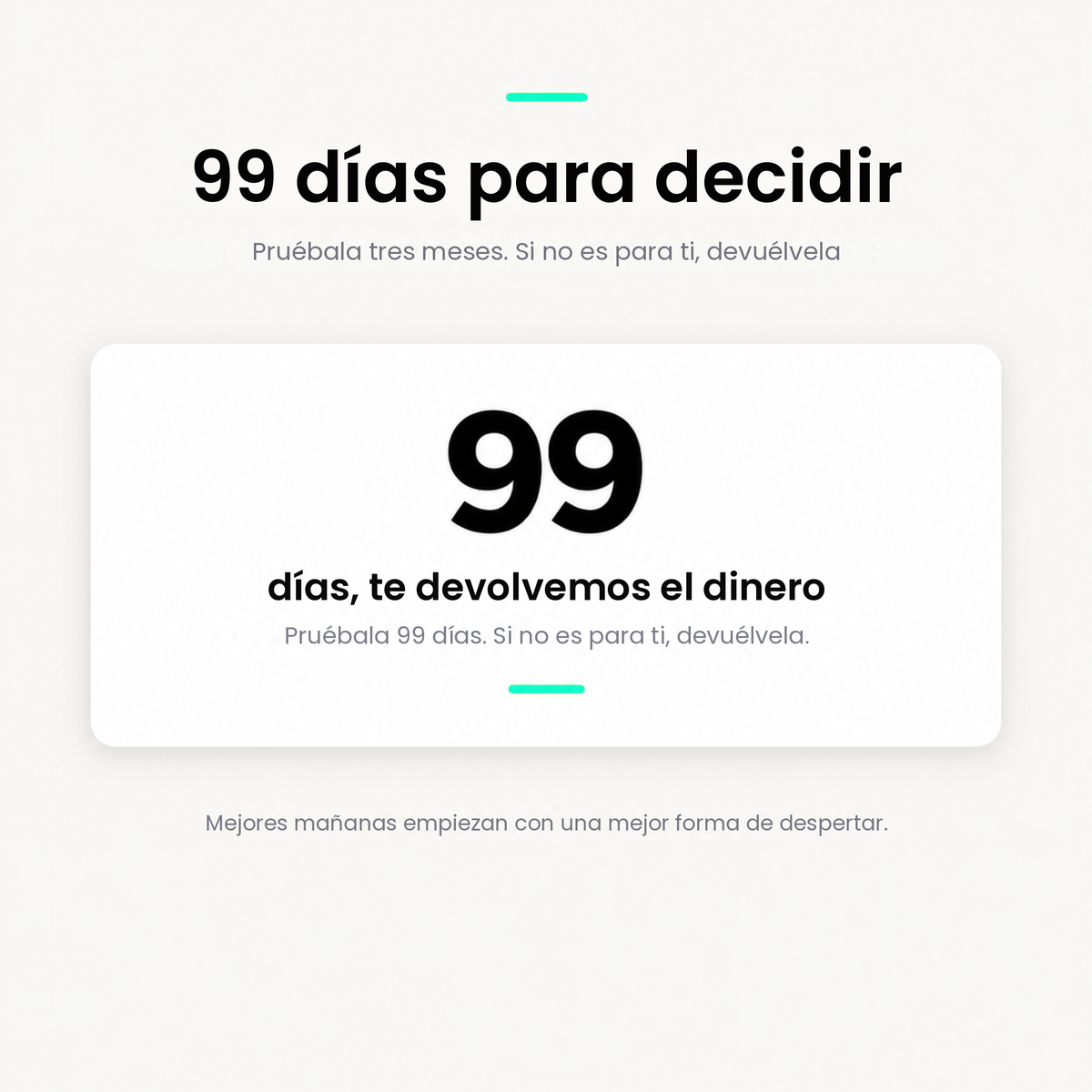 Garantía de devolución de 99 días de WakeVibe